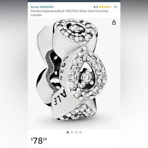 Pandora separating bead silver Giant Circonitas Cascada